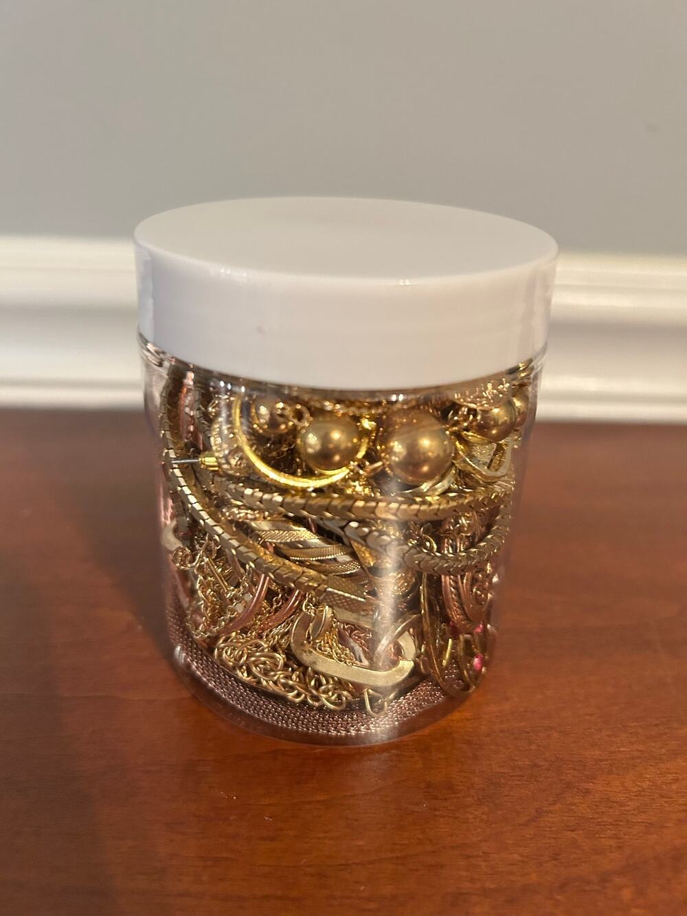 Vintage Gold Rush Mystery Jewelry Jar - 8oz Wearable Estate Jewelry Lot